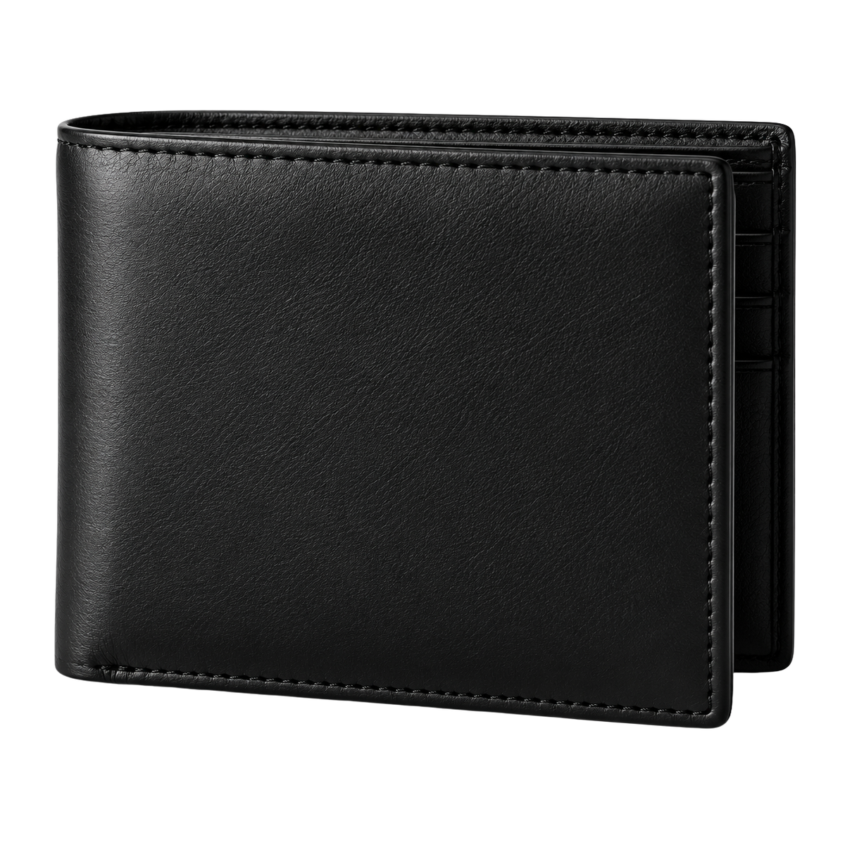Premium Leather Bifold Wallet – Classic Black | VENSHOLLOW