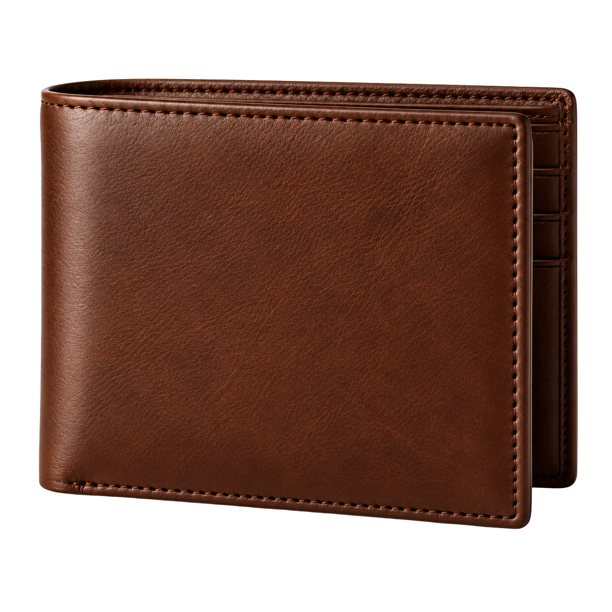 Premium Leather Bifold Wallet – Rich Cognac Brown | VENSHOLLOW