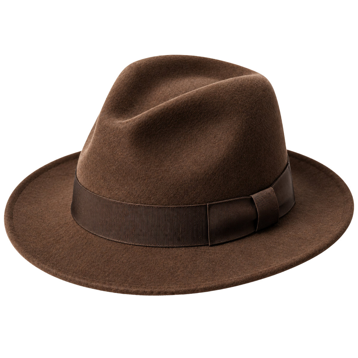 Premium Wide-Brim Felt Fedora Hat – Chocolate Brown | VENSHOLLOW