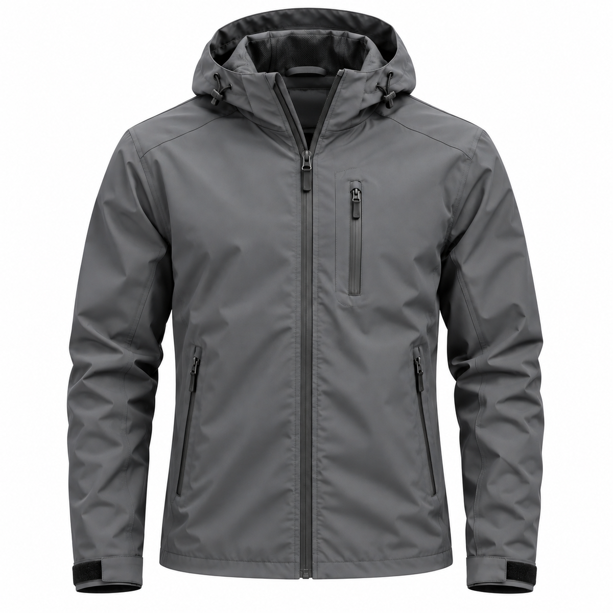 Premium Waterproof Hooded Jacket – Charcoal Grey | VENSHOLLOW